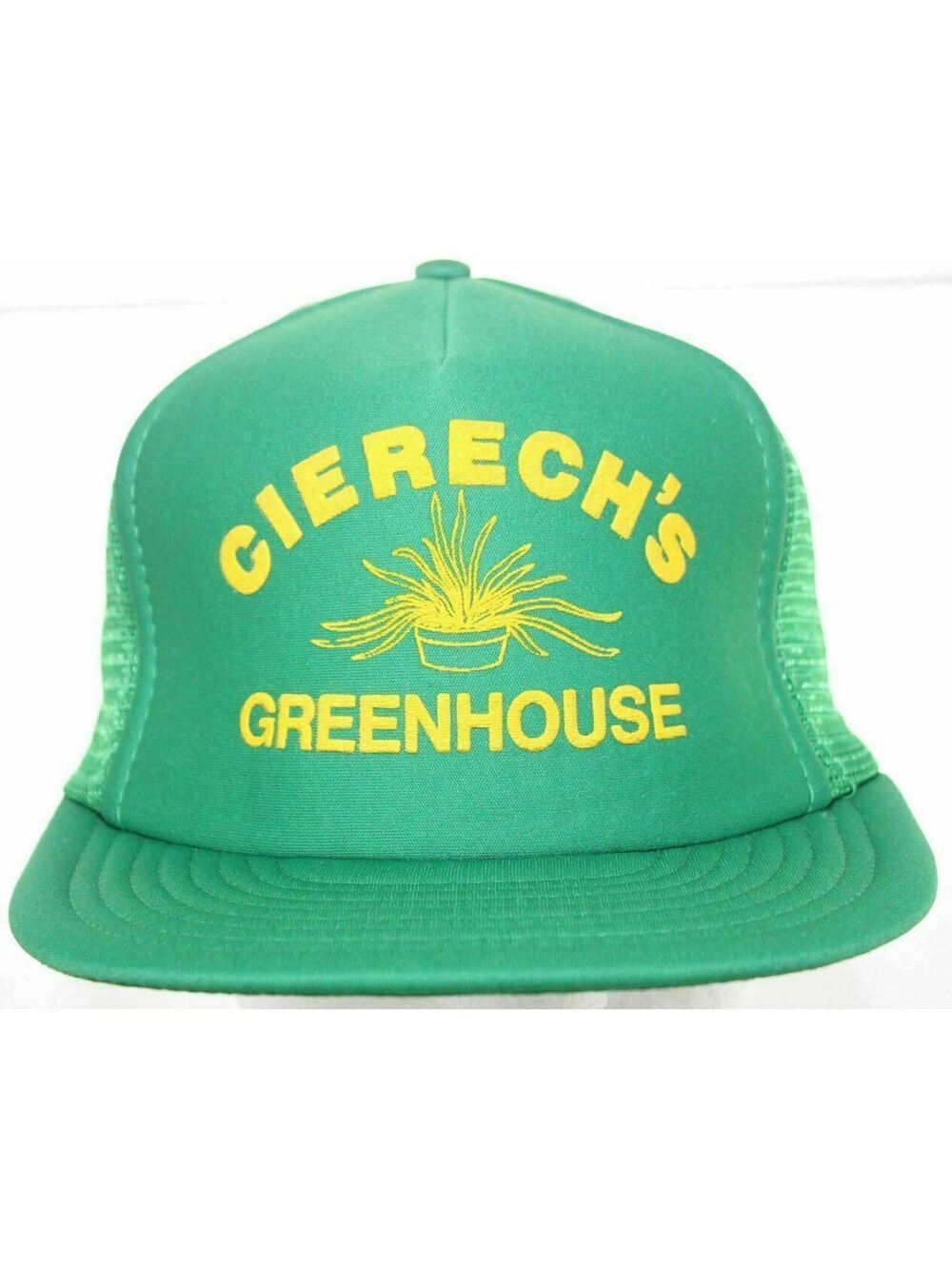 New Vintage Cierech's Greenhouse New Jersey Trucker Hat Snapback Cap - Green